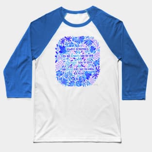 Indigo - "Always Remember" Baseball T-Shirt